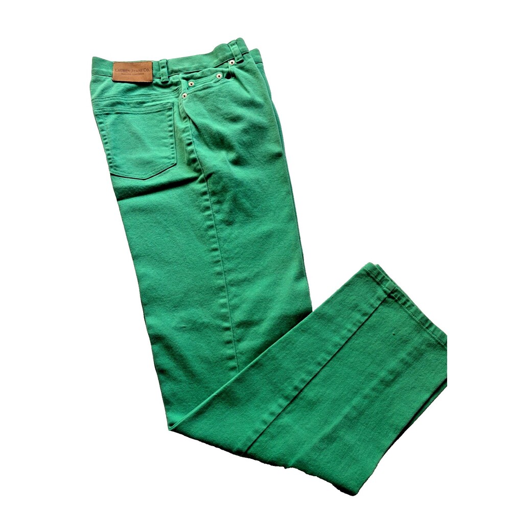 Ralph Lauren 'Lauren Jeans Co.' Straight Jeans, Green Women's Sz 6 Stretch